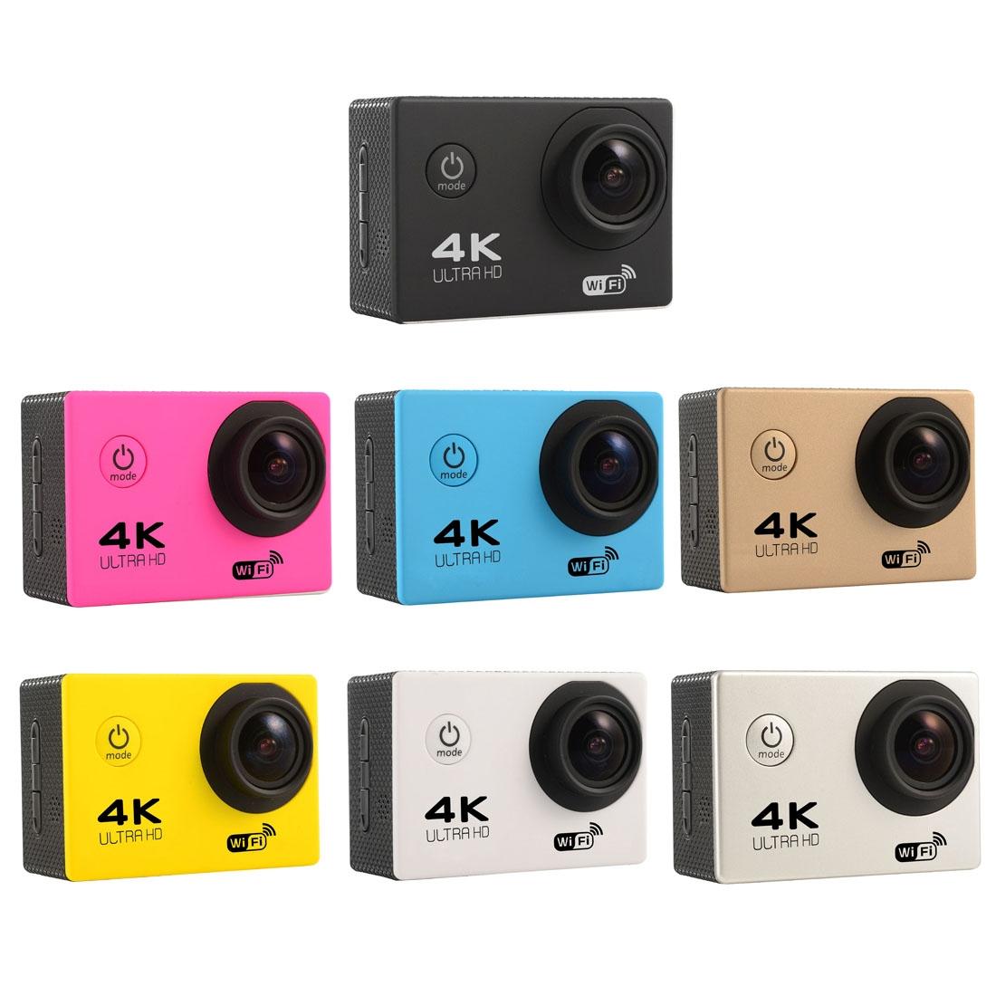 170 Degree Wide Angle Wifi Action Camera with Waterproof Case - Supports 64gb Micro Sd - Black