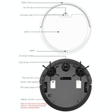 Smart Path-charging Sweeping Robot for Household - Black - Side View