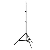 Aluminum Light Stand For Studio Flash - 2.0M Height - Black - Side View
