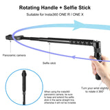 Insta360 X3 / X4 Rotary Handle Monopod - Low Angle