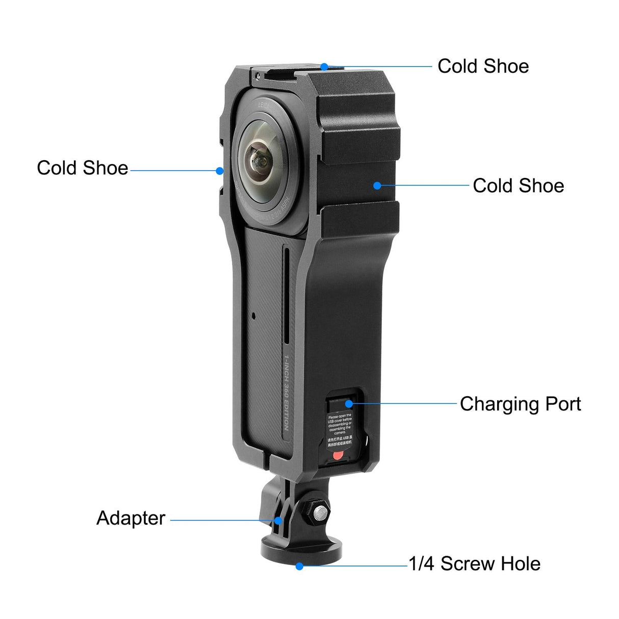 Insta360 one r 1 Rig Housing with Cold Shoe
