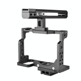 Video Camera Cage Stabilizer With Handle For Nikon Z6 / Z7 - Black - Side View