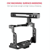 Video Camera Cage Stabilizer With Handle For Nikon Z6 / Z7 - Black - Top-Down View