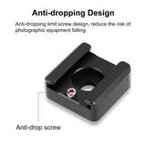 Aluminum Cold Shoe Mount For Microphone Or Flash Light - Black