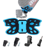 3-way Pivot Arm Butterfly Helmet Mount for Gopro Hero12 - Black