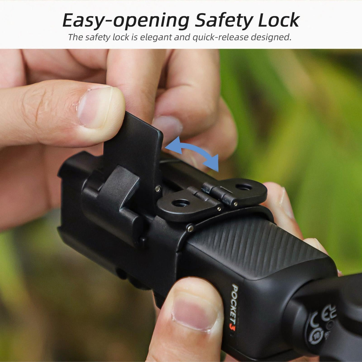 Foldable Dual Hooks Adapter for Dji Pocket 3 - Protective Case Bracket