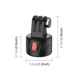 Magnetic Base Action Camera Adapter - 1 / 4 Inch - Side View
