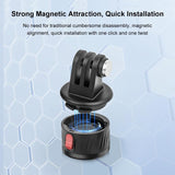 Magnetic Base Action Camera Adapter - 1 / 4 Inch - Top-Down View