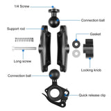 Quick Release Handlebar Mount for Action Cameras - Top-Down View