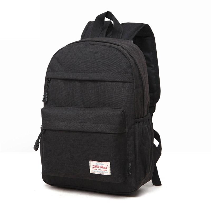 Versatile Canvas Laptop Backpack for 13-15 Inch - 36x25x10cm - Black