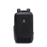 Small Waterproof Usb Outdoor Shoulder Backpack - Black - Front View