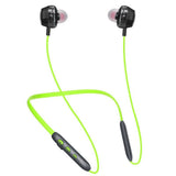 Wireless Bluetooth Earphones with High-fidelity Mic - 5.0 - Black - Front View