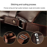 Men Pu Leather Shoulder Bag Leisure Style - Rear View