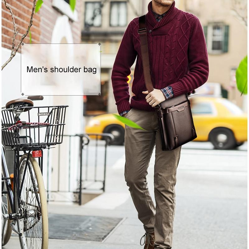 Men Pu Leather Shoulder Bag Leisure Style