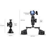 Selfie Stick Kit with Dual Leg and Single Suction Cups - Side View