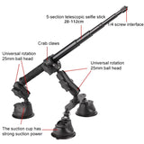 Selfie Stick Kit with Dual Leg and Single Suction Cups - Rear View