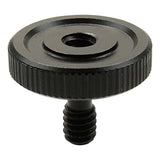 Male To Female Screw Adapter For Light / Stand Fixing - Black 1 / 4 Inch - Front View
