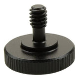 Male To Female Screw Adapter For Light / Stand Fixing - Black 1 / 4 Inch - Top-Down View