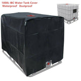 Water Tank Sunscreen Dust Cover - 1000l Capacity 210d Oxford Cloth - Black - 45-Degree Angle