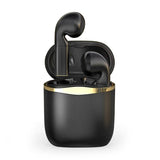 Wireless Bluetooth 5.0 Earphones - J1 Pro - Black - Front View