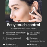 Wireless Bluetooth 5.0 Earphones - J1 Pro - Black - Top-Down View