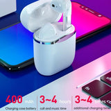 Wireless Bluetooth 5.0 Earphones - J1 Pro - Black - Rear View