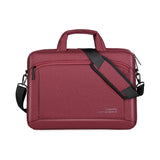 Portable 15 Inch Laptop Leather Handbag For Business Briefcase - Black - Extra Image