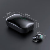 Wireless Stereo Bluetooth Headset with Charging Case and Digital Display - M7 Tws V5.0 - Black