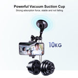 Articulating Magic Arm with Suction Cup Phone Mount 4.5 - 7.2 Inch Phones - Low Angle