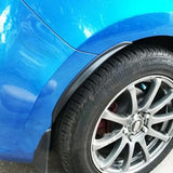 2 Pcs 45Cm Car Stickers Rubber Large Round Arc Strips Universal Fender Flares Wheel Eyebrow Decal Sticker Eyebrow Car-Covers Black Striped Round Arc Strips - 45 X 2Cm - Extra Image