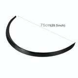 2 Pcs 45Cm Car Stickers Rubber Large Round Arc Strips Universal Fender Flares Wheel Eyebrow Decal Sticker Eyebrow Car-Covers Black Striped Round Arc Strips - 45 X 2Cm - Extra Image