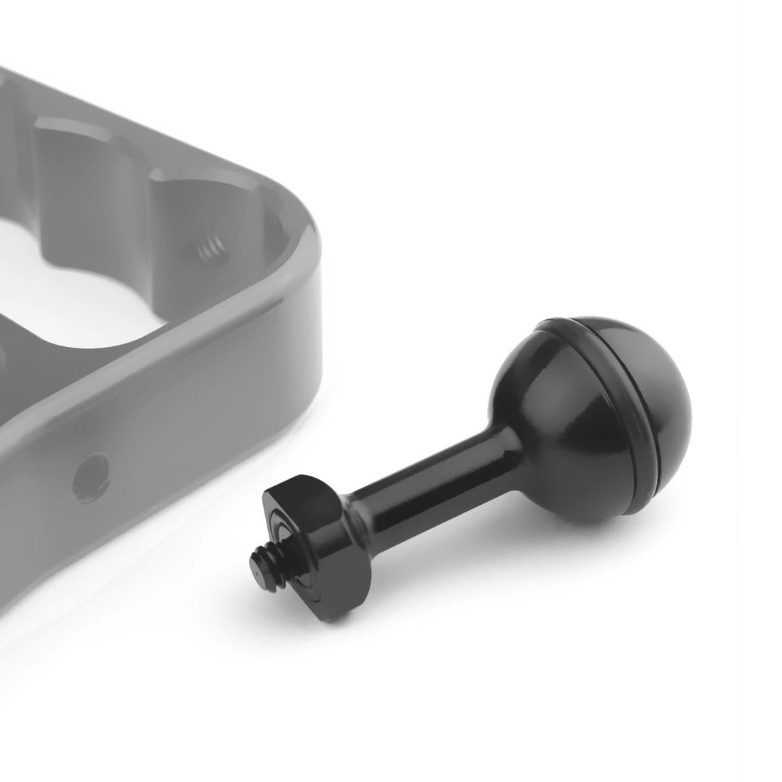 Universal 1 / 4 Ball Adapter for Action Cameras - Compatible with Gopro Insta360 Dji and More - 2.5cm Diameter - Black