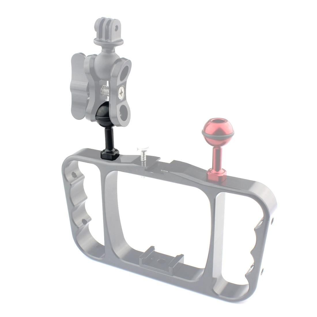 Universal 1 / 4 Ball Adapter for Action Cameras - Compatible with Gopro Insta360 Dji and More - 2.5cm Diameter - Black