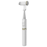 Reinforced Bluetooth Remote Control Selfie Stick with Hidden Design - Black - Front View