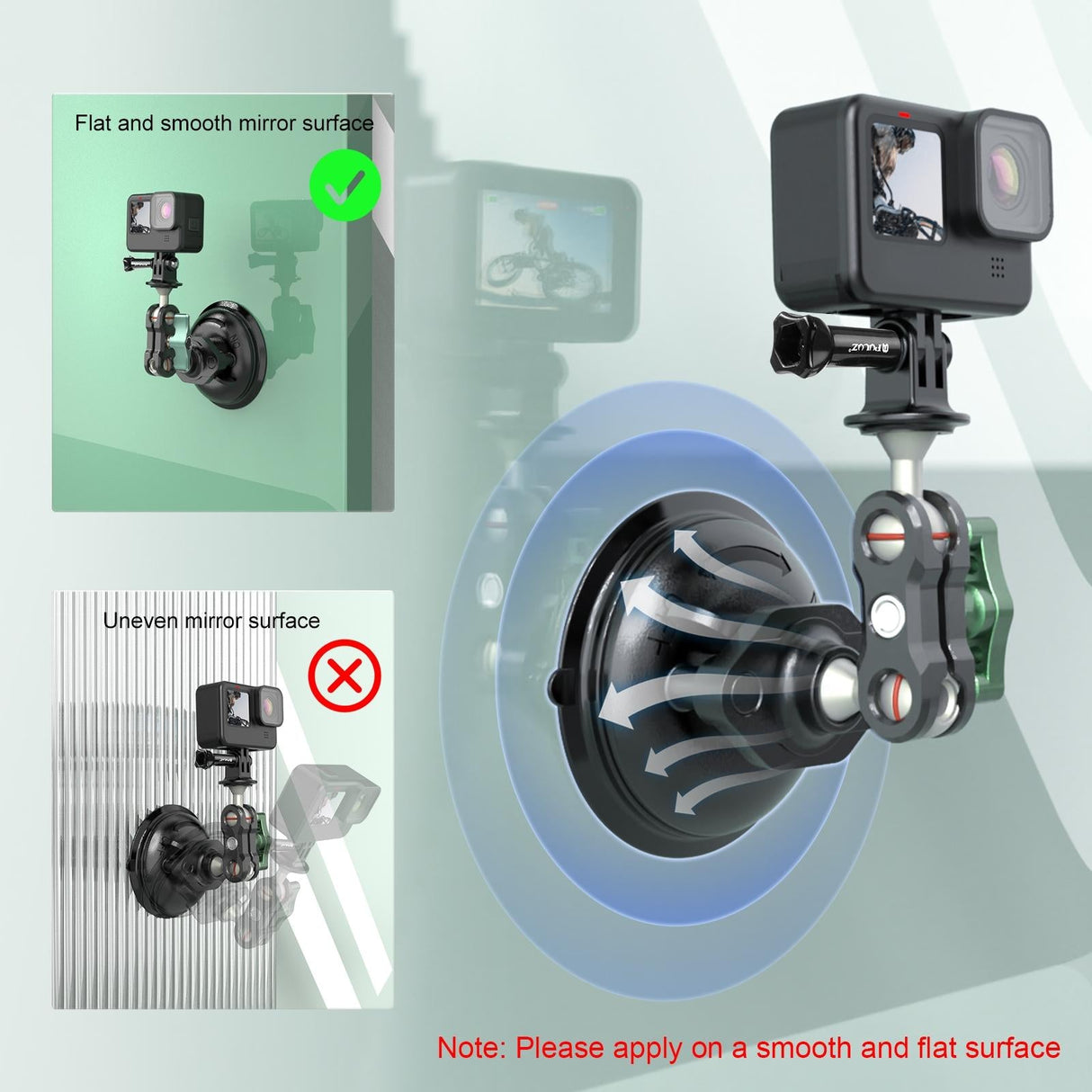 Aluminum Alloy Magic Arm with Strong Suction Cup