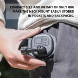 Neck Phone Action Camera Holder - Magnetic Wearable - 45-Degree Angle