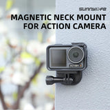 Neck Phone Action Camera Holder - Magnetic Wearable - Close-Up Angle