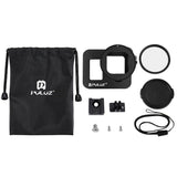 Aluminum Alloy Protective Cage with Insurance Frame and 52mm Uv Lens for Gopro Hero8