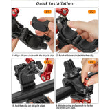 360 Degree Rotating Bike Mount for Sports Cameras - Top-Down View