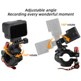 360 Degree Rotating Bike Mount for Sports Cameras - Close-Up Angle
