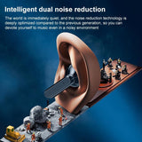 Wireless Bluetooth Earphones with Charging Case - V9 Mirror Noodle - Black - Close-Up Angle