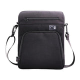 11 Inch Men Multifunctional Shoulder Bag Black - Front View