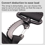 11 Inch Men Multifunctional Shoulder Bag Black - Close-Up Angle