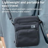 11 Inch Men Multifunctional Shoulder Bag Black - Low Angle