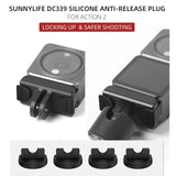 4-piece Silicone Anti-release Plugs for Dji Action 2 - Top-Down View