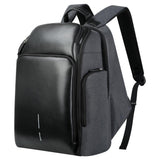 Waterproof Anti-Theft Usb Shoulder Bag - Large Capacity - Black - Front View