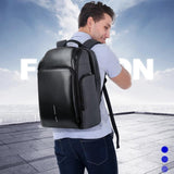 Waterproof Anti-Theft Usb Shoulder Bag - Large Capacity - Black