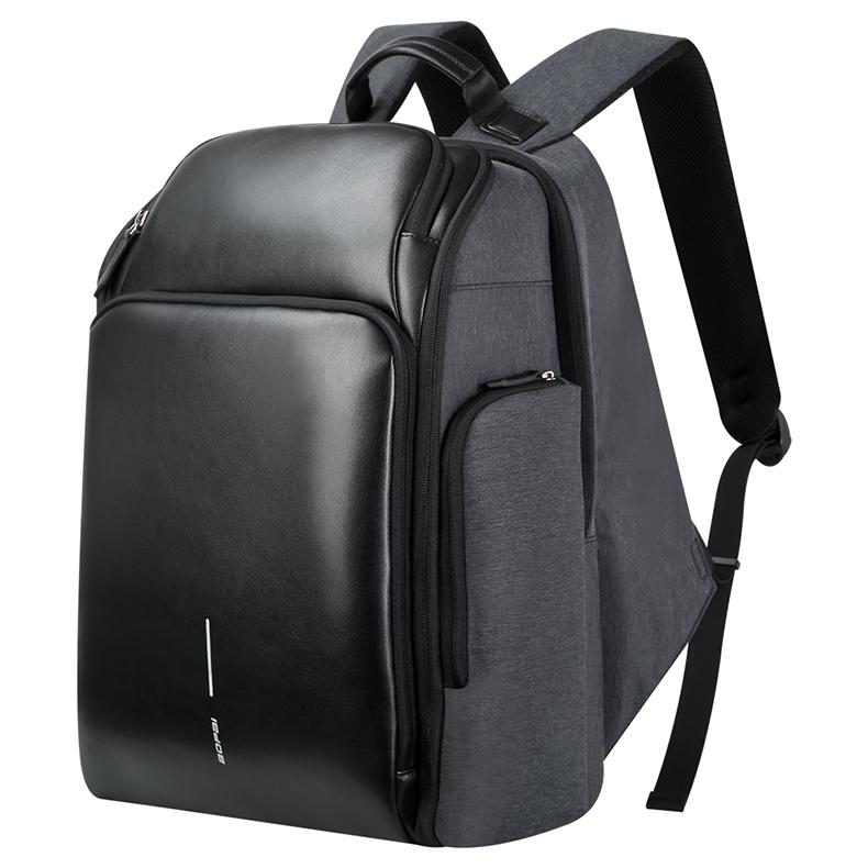 Waterproof Anti-Theft Usb Shoulder Bag - Large Capacity - Black