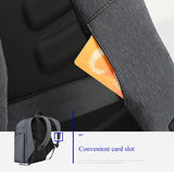 Waterproof Anti-Theft Usb Shoulder Bag - Large Capacity - Black