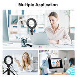 6.2 Dual-colour Ring Light with Usb 3 Modes Monitor Clip - Black